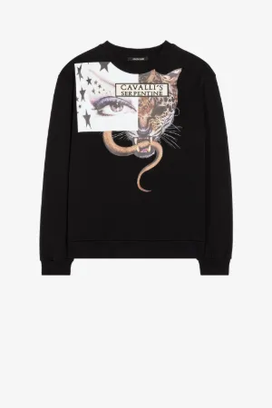 Felpa con stampa Serpentine Jaguar