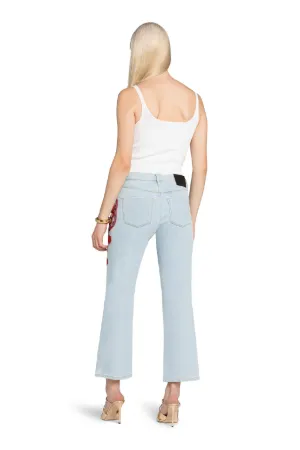 Floral Bead-Embellished Straight-Leg Jeans | Roberto Cavalli Straight-Leg  Jeans