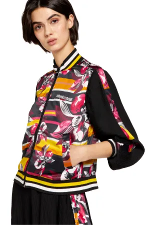 flower print bomber jacket