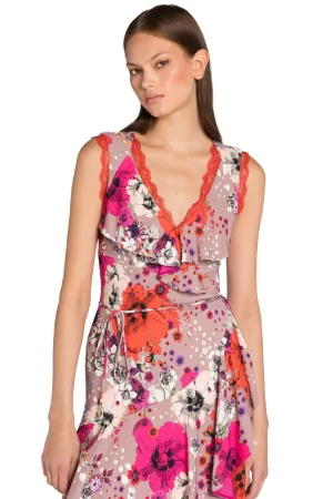 Floral-Print Wrap Dress