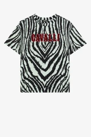 Freedom-Print Logo-Appliqué Cotton T-Shirt 