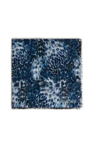 Fular con estampado Wild Indigo