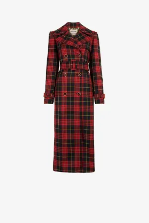 Gabardina con estampado Tartan