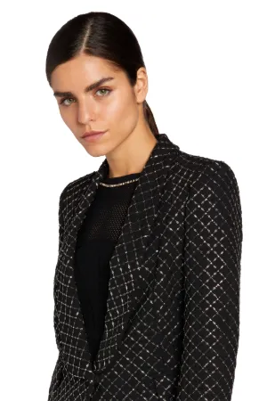 embellished black blazer