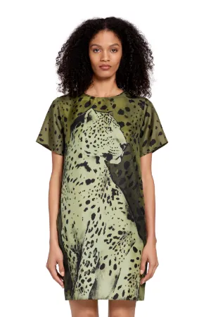 animal print t shirt dress