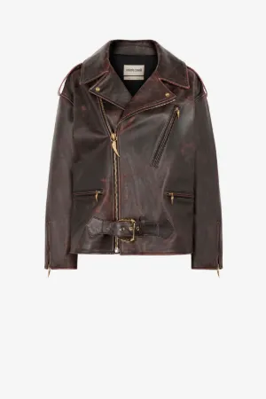 Giacca biker con zanne