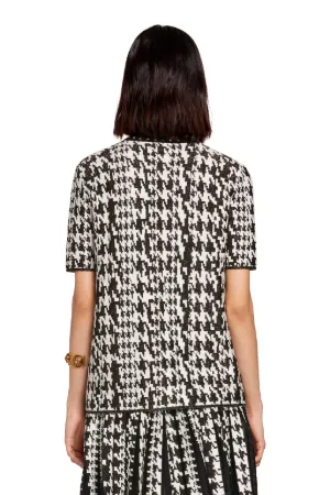 Haut en jacquard pied-de-poule