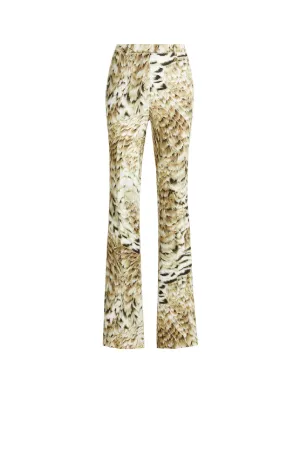 Hawk Print Flared Trousers
