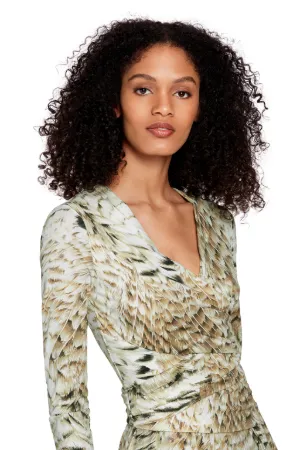 print wrap maxi dress