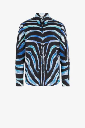 Hemd aus Baumwolle mit Zebra-Print