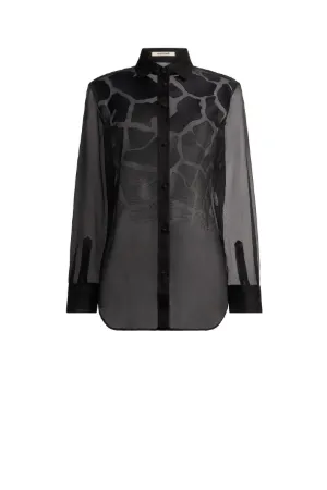 Hemd mit aufgesticktem Giraffenmuster