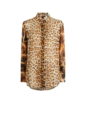 Hemd mit Giraffen- und Leoparden-Print