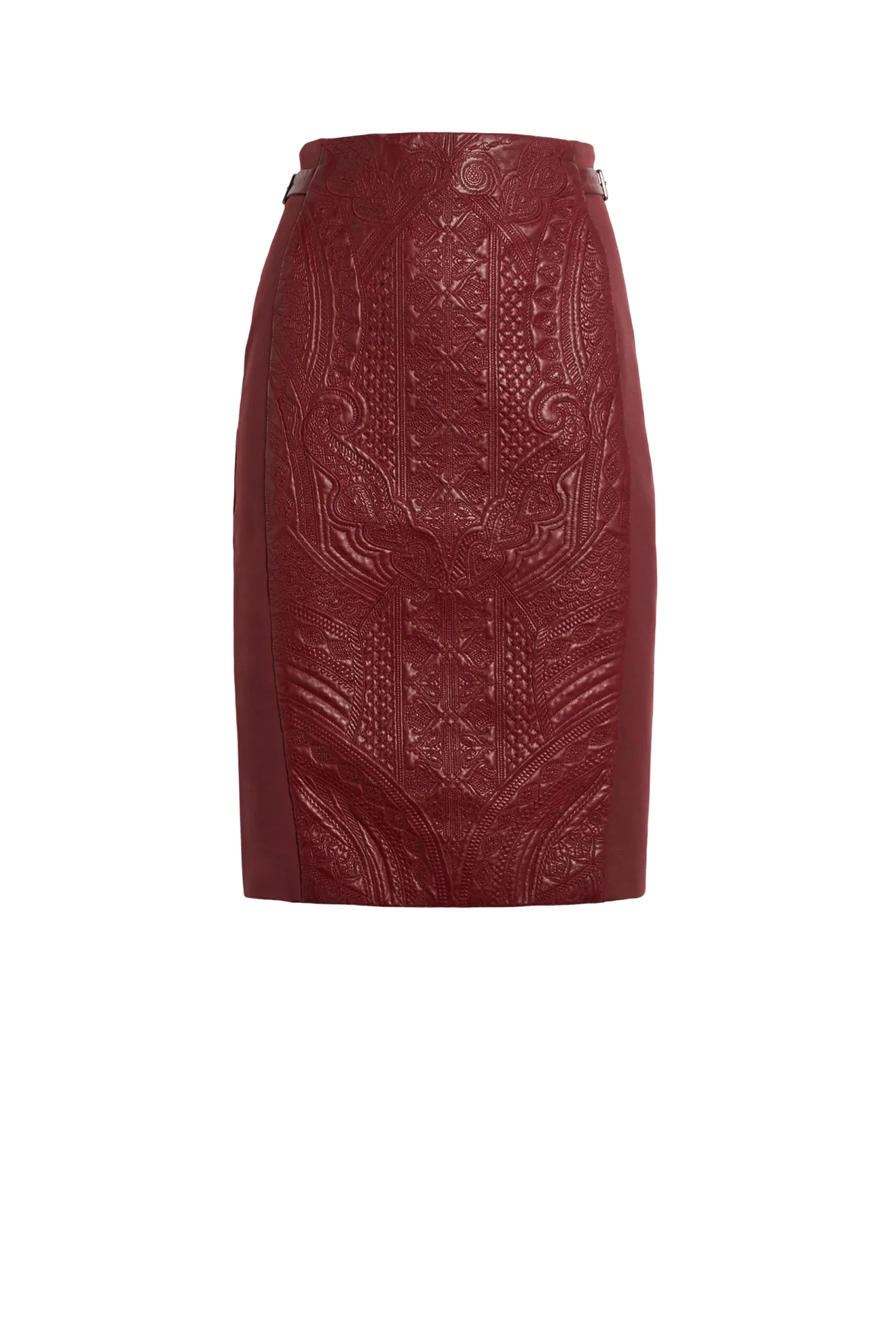 leather skirt embossed