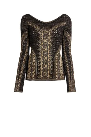 Henna tattoo jacquard sweater 
