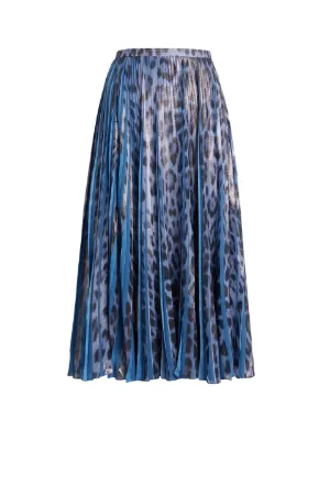 Heritage Jaguar print pleated skirt