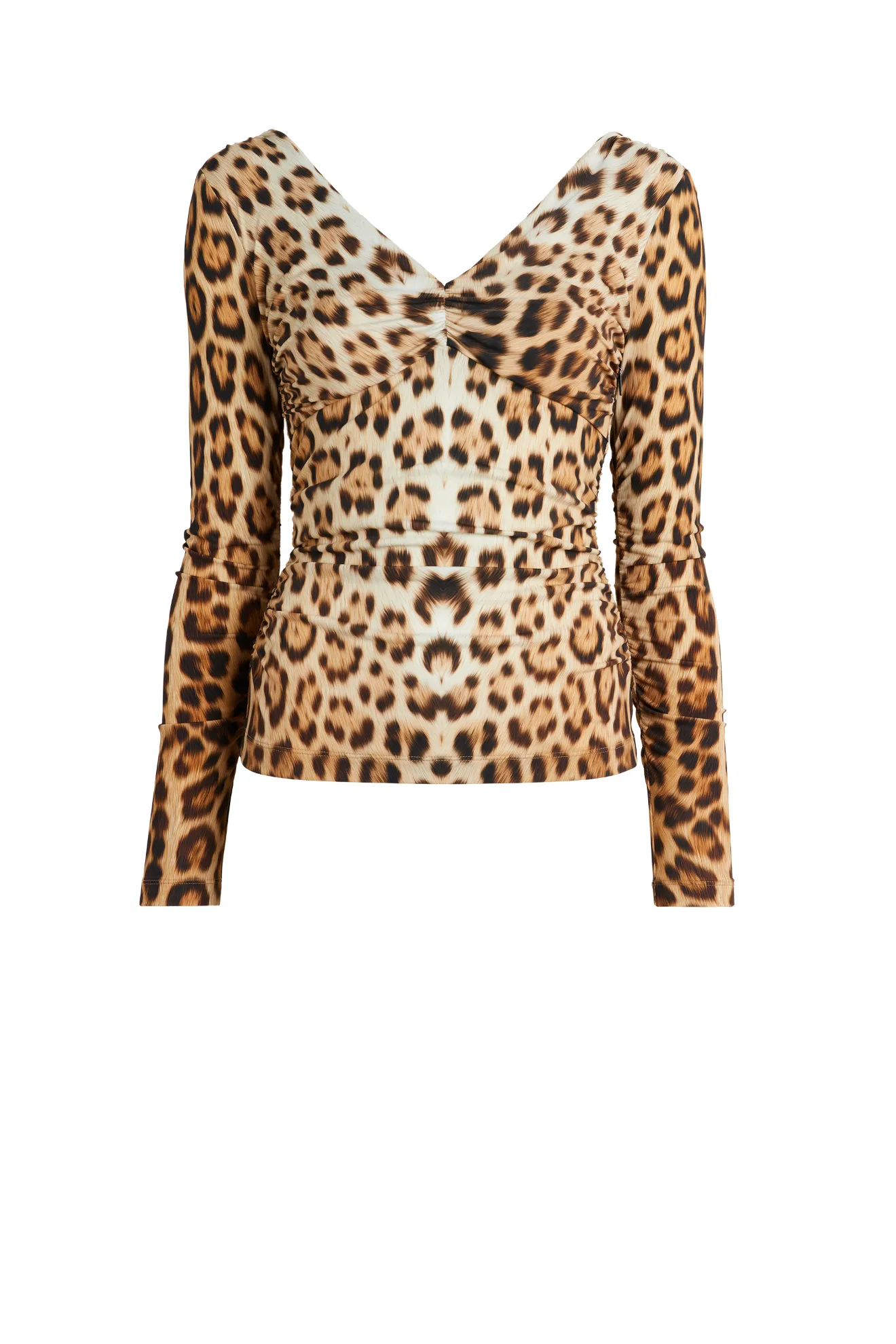 Heritage Jaguar-Print V-Neck Top 