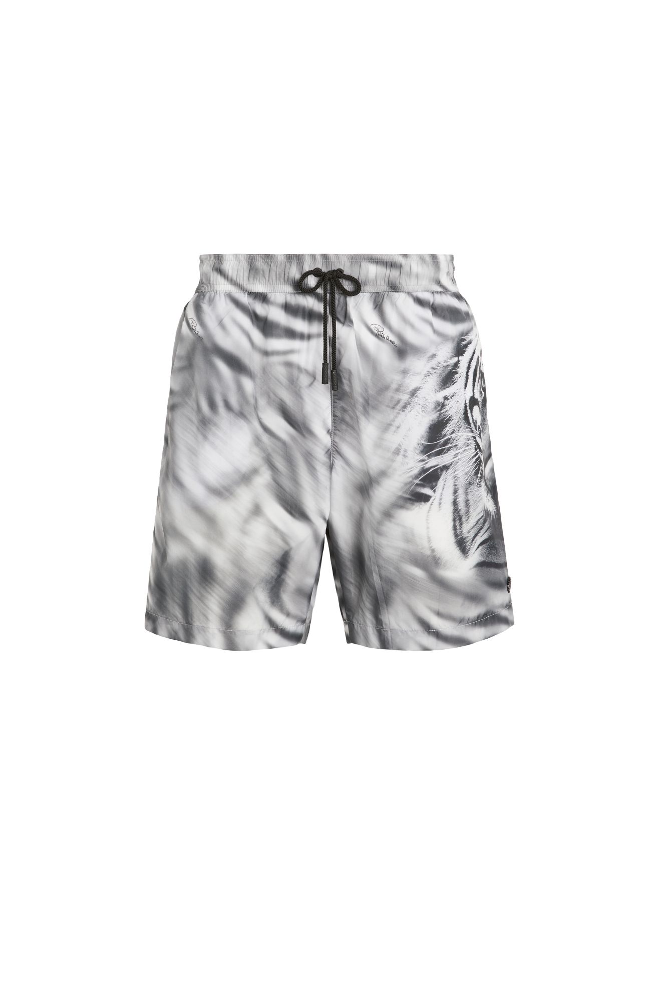 tiger print swim shorts