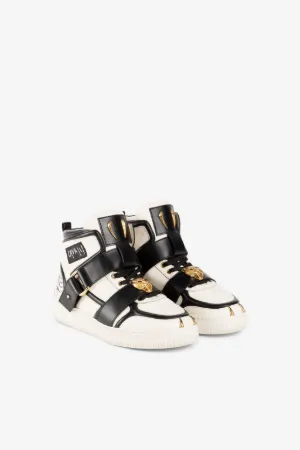 Hi-Top Sneakers mit Pantherkopf