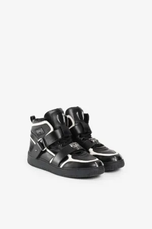 Hi-Top Sneakers mit Pantherkopf