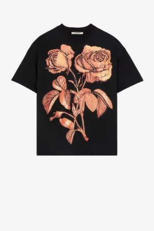 Хлопковая футболка с принтом Rose
