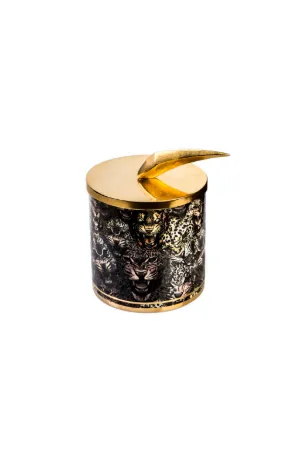 Duftkerze mit Animalier Patchwork Motiv