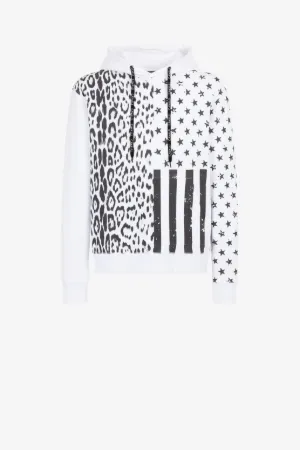 Hoodie mit Leoparden-Flaggendruck