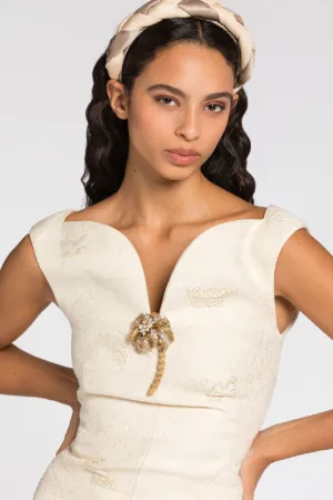 jacquard-pattern midi dress 