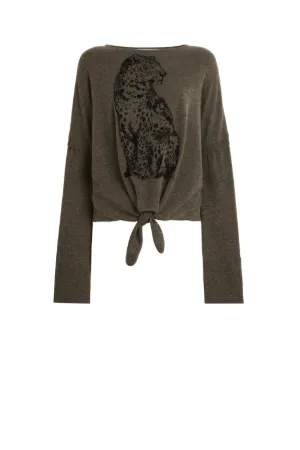 Jaguar knotted sweater