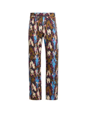 Jean imprimé Geometric Macro Python