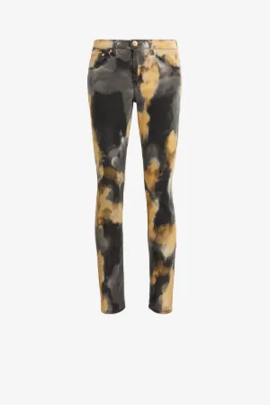 Jean slim à motif tie & dye
