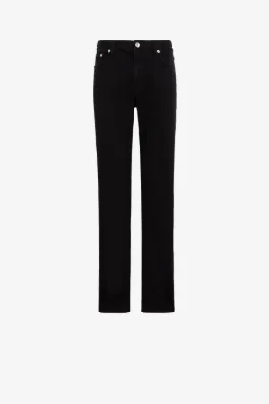 Jeans a gamba dritta con logo