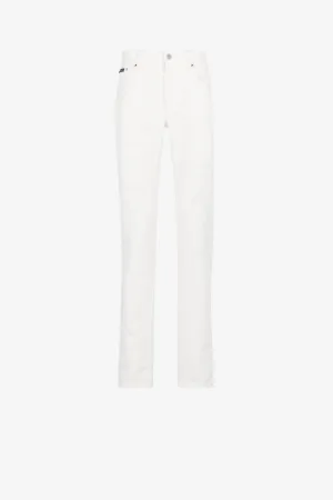Jeans a gamba dritta con ricamo Animalier Patchwork
