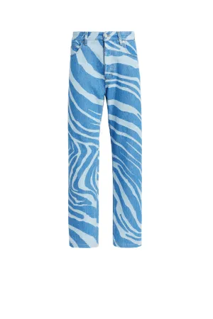 Jeans con stampa Zebra