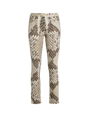 Jeans mit Python-Print