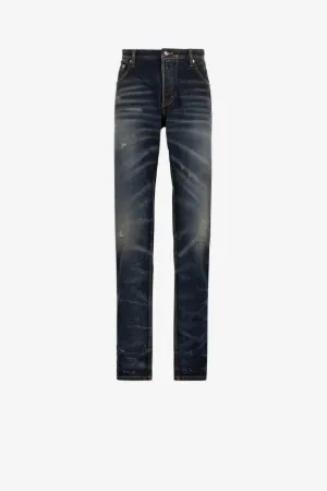 Jeans mit RC Monogramm-Applikation und geradem Bein