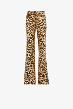 Jeans svasati con stampa Jaguar