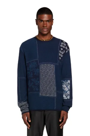 Jersey con estampado Oriental Patchwork Intarsia