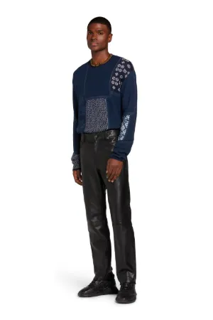 Jersey con estampado Oriental Patchwork Intarsia