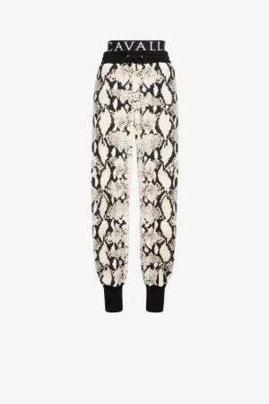 Jogginghose aus Baumwolle mit Python-Print
