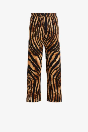 Jogginghose mit geradem Bein und Freedom Print