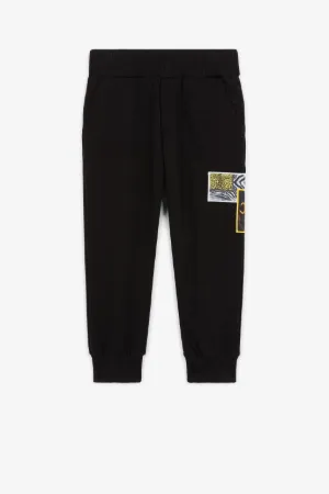 Animalier Patchwork-Print Appliqué Sweatpants