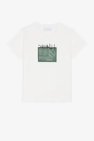 Animalier Patchwork-Print Appliqué T-Shirt