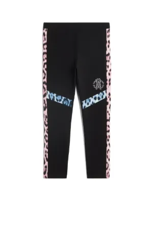 Animalier print panel leggings | Roberto Cavalli Teen Leggings