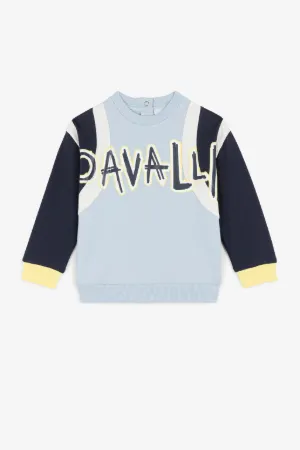 Animalischer Baumwoll-Hoodie mit Patchwork-Print