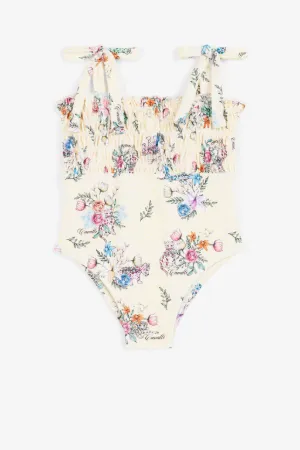 Badeanzug mit Jaguar und Blumen-Print