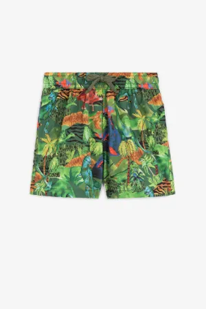 Badeshorts mit Dschungel-Print