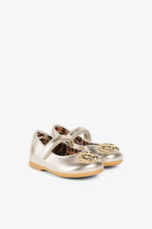 Ballerines métallisées à ornement RC Monogram
