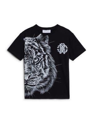 Black Tiger print T-shirt | Roberto 