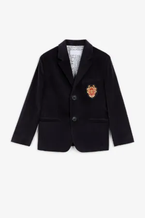 blazer con parche con logo bordado