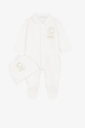 C Logo-Embroidered Babygrow Set